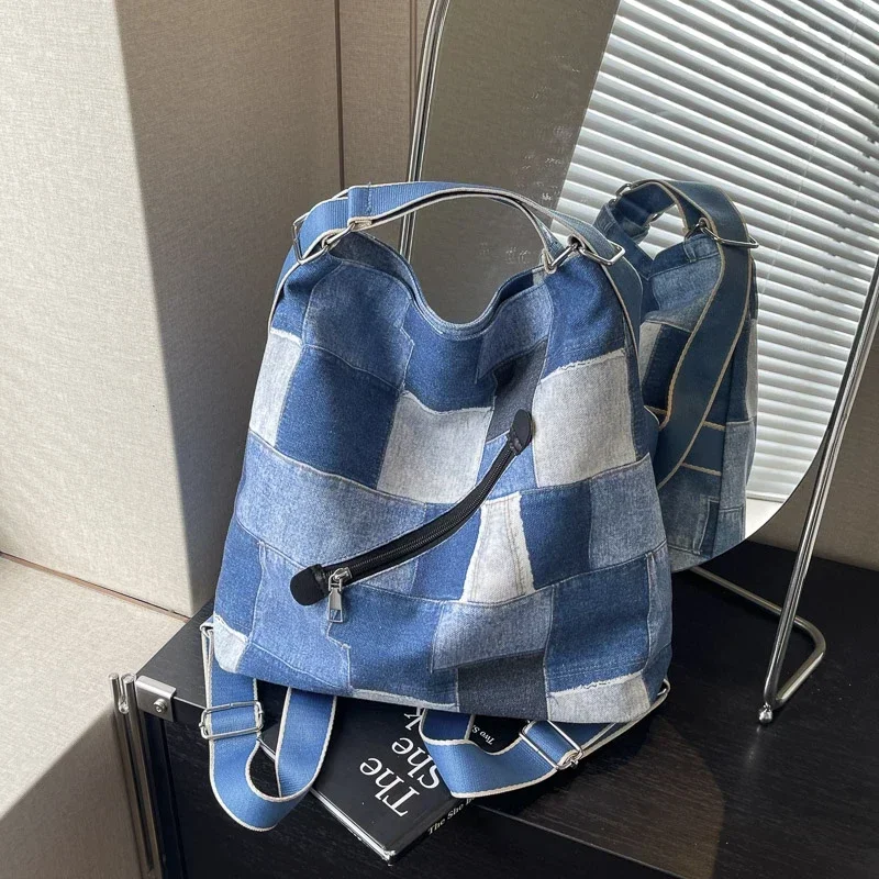 2024 neue Damen tasche modische lässige Umhängetasche hochwertige Design-Einkaufstasche Nylon Patchwork Bolasas de Mujer