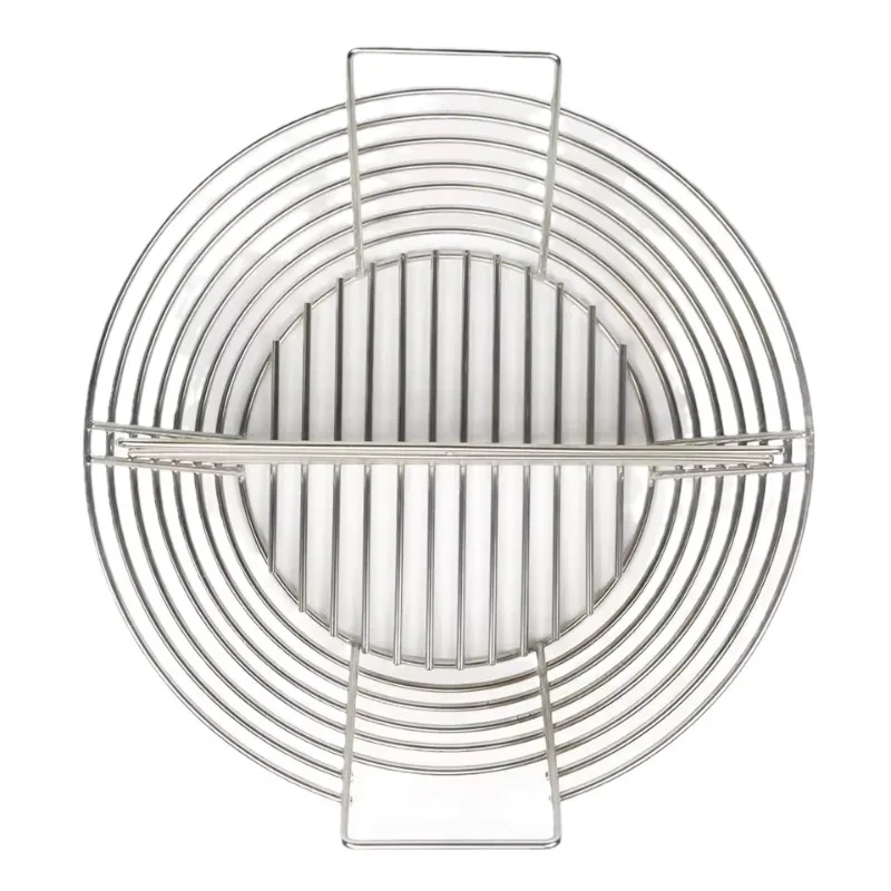 for BBQ Grill with Partition Plate, Outdoor Barbecue Ash Catcher, Leak Proof Net Stainless Steel Charcoal Basket  1pcs