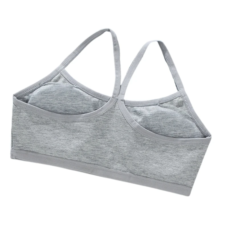 Youth Camisole Bra Girls Tube Tops with Chest Pad Insert Nonslip For Girls 425F