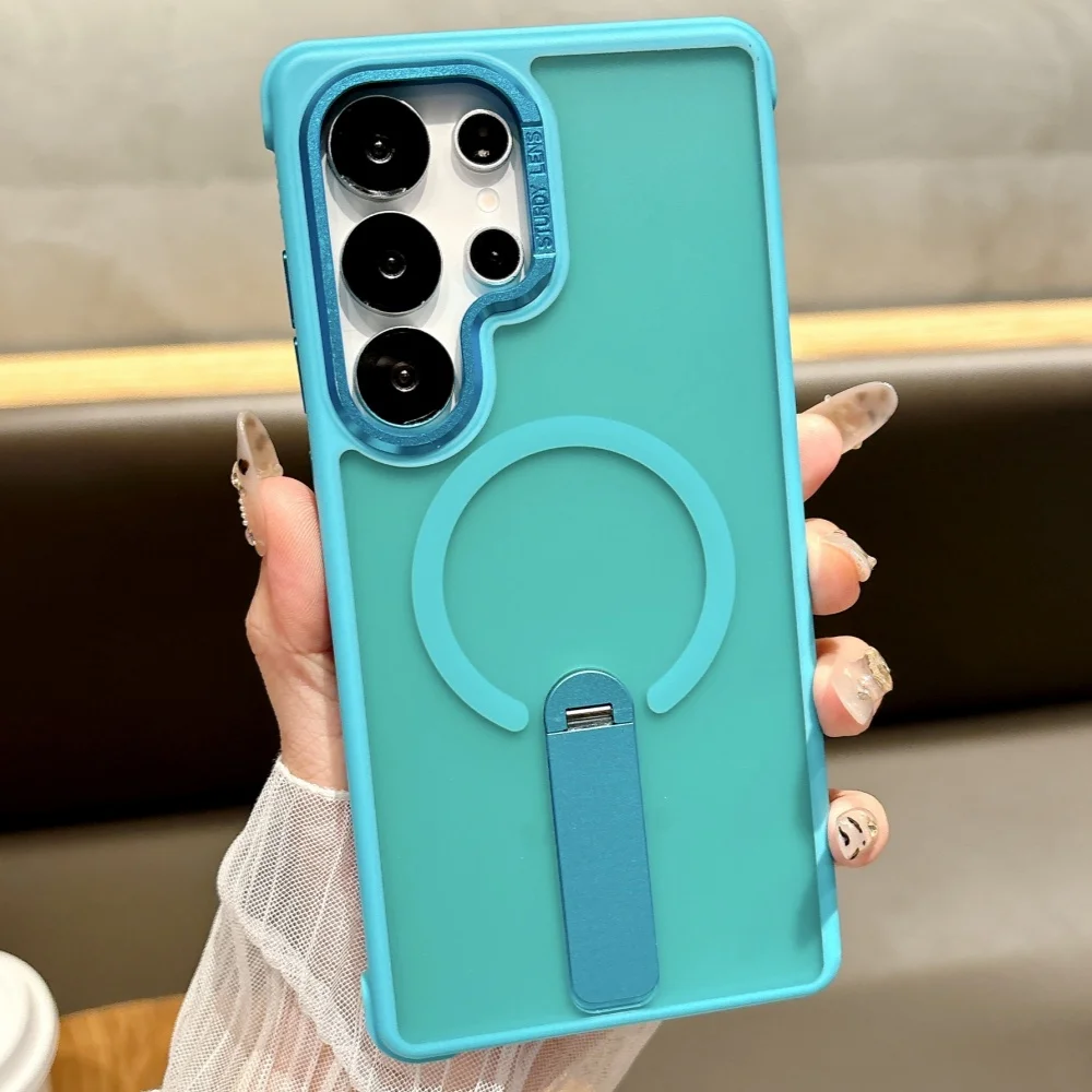 

Kickstand Bracket Stand Holder For Magsafe Case for Samsung Galaxy S25 S24 Ultra Plus Magnetic Wireless Charging Cover Funda