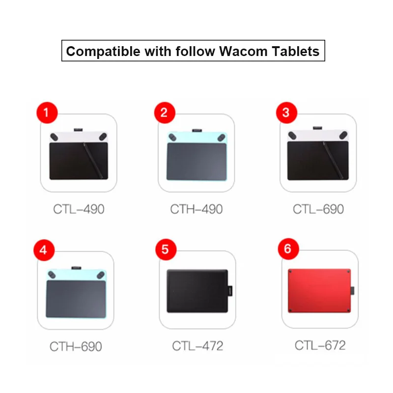 Wacom Pen 2K (LP-190-0K) for Wacom Intuos CTL-490 / 690 CTH-490 / 690 One by Wacom CTL-472 / 672 Drawing Tablets