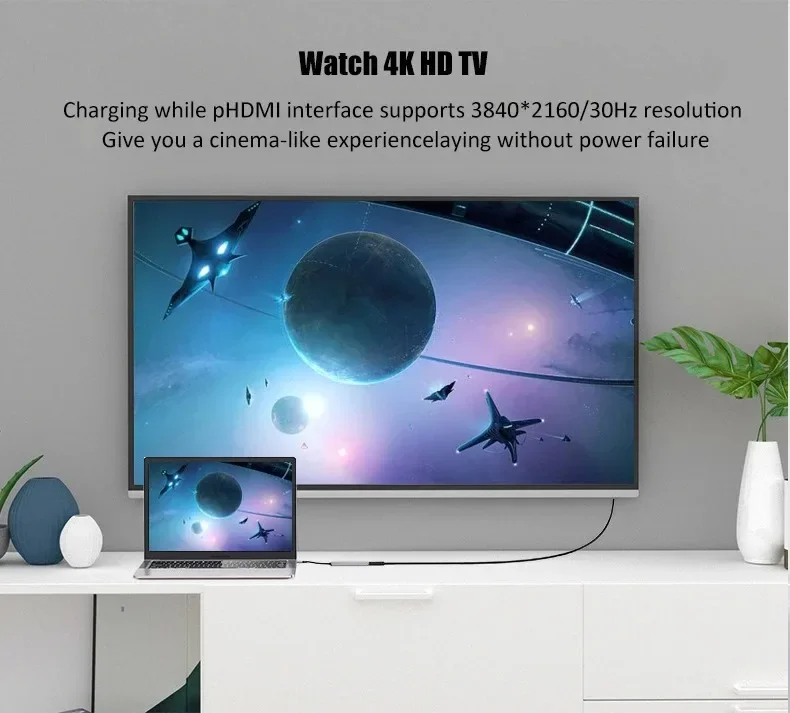 USB C 허브 도킹 스테이션 C타입-HDMI 호환, SD TF USB 3.0 2.0, PD87W, 맥북, 아이패드, 화웨이, 삼성폰용, 4K, 30Hz