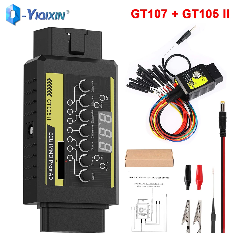 

Адаптер коробки передач GODIAG GT107 DSG GT105 II, разъем IMMO Prog ECU, полный протокол OBD2, универсальная перемычка для Benz BMW