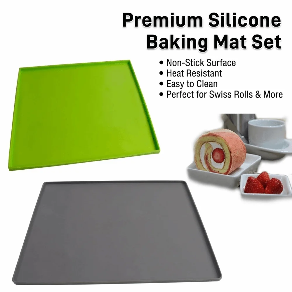 40cmx30cm Silicone Baking Mat Heat Resistant Non Stick Cake Roll Pad Silicone Baking Tools Macaron Swiss Roll Mat