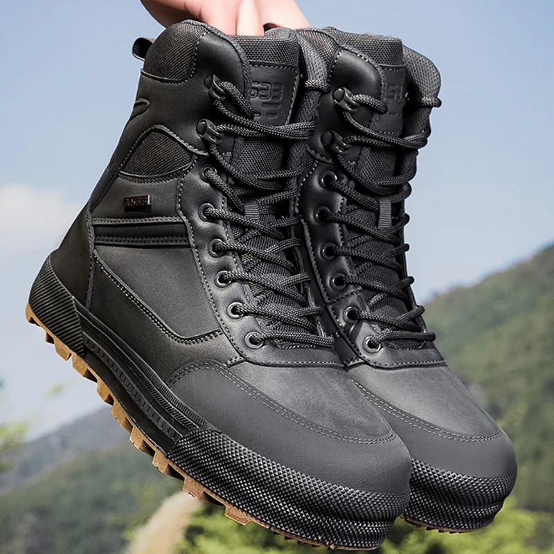 

Fashion Men's Desert Combat Boots Outdoor Hiking Shoes Men Hunting Work Safty Boots Men's Short Boots Ankle Boots