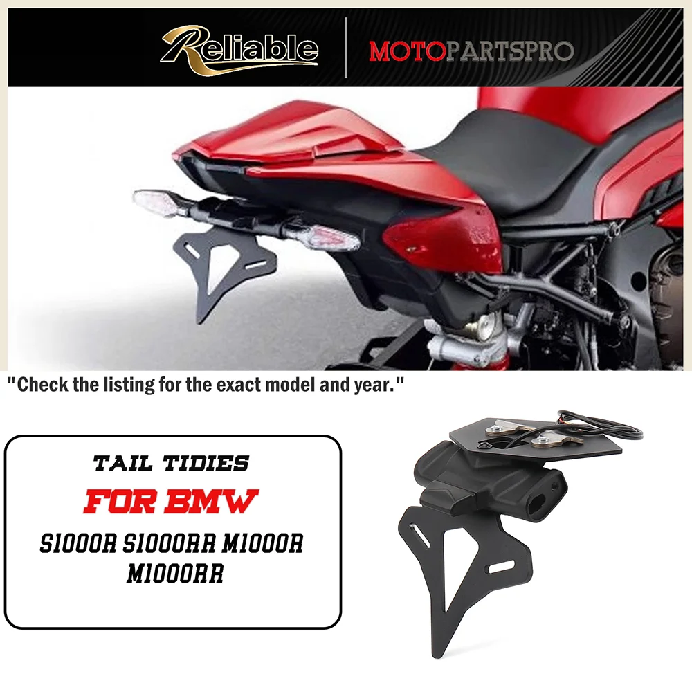

Motorcycle Accessories MTKRACING For BMW S1000R S1000RR M1000R M1000RR Tail Tidy Fender LED Light License Plate Holder