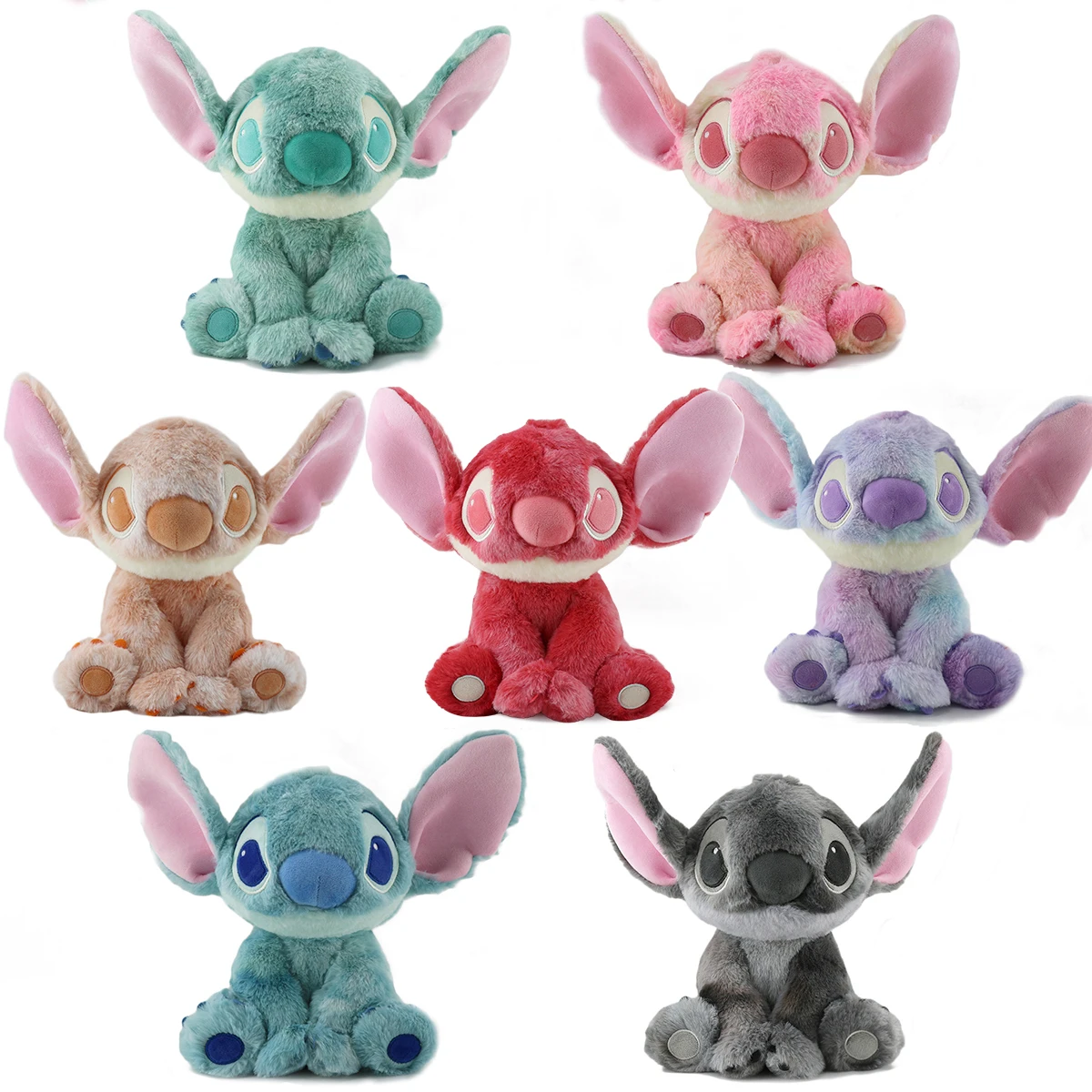 

Disney Cute Stitch Plush Toys Colorful Stitch Soothing Doll Pillow Children's Birthday Christmas Halloween Gift
