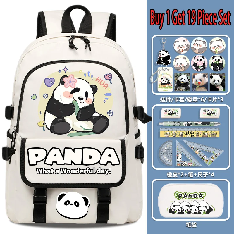 

Chinese National Trend Cute Panda School Backpack 2025 New High-Quality Large Capacity Children's 3-6th Grade Back to School