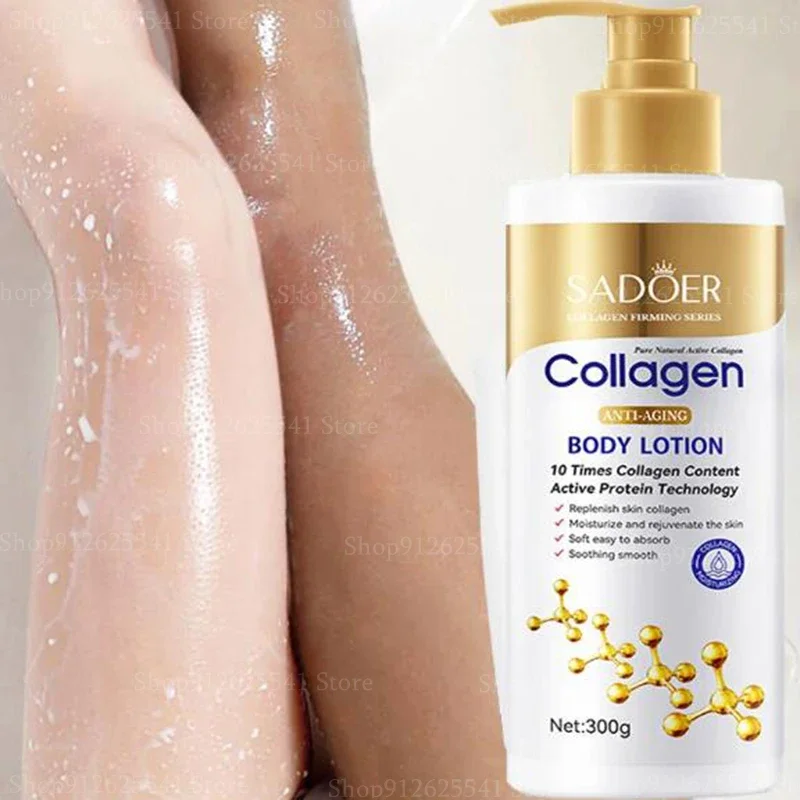 

300ml Collagen Anti Wrinkle Body Lotion Skin Lightening Cream Whitening Milk Bleaching Face Body Cream Body Care