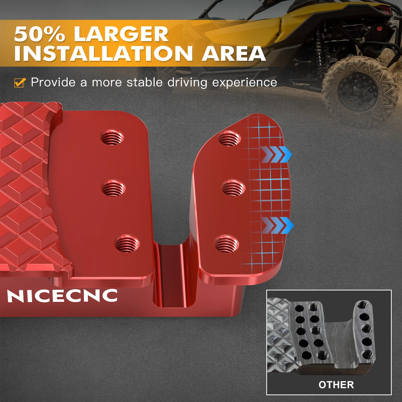 NICECNC For Canam Maverick X3 6061 Aluminum Brake Pedal Extender For Can Am Maverick X3 900 HO R RR Max R RR 2017-2023 705601453