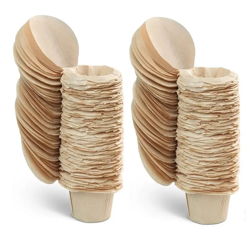 ABMH-Disposable Unbleached Paper Filters 100-Pack For Keurig 2.0& 1.0 Coffee Makers K-Cup Pods