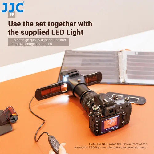 Imagen 2 del producto JJC-adaptador de digitalización de diapositivas de película negativa, 35mm, escáner de negativos de luz LED a convertidor de fotos digitales para Nikon D850 Sony
