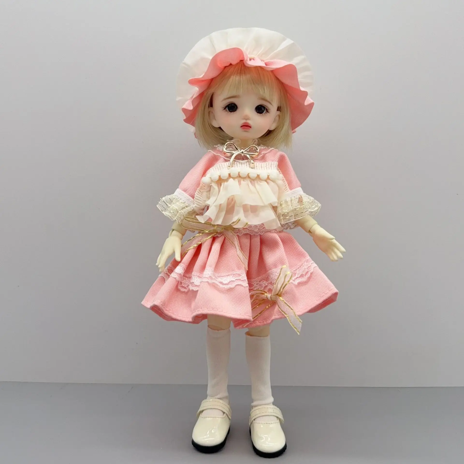 New 1/6 BJD Doll Clothes Accessories Large Checked Skirt Set Lolita Dress Princess Dress For 30cm BJD GL Doll Cosplay Dress Up