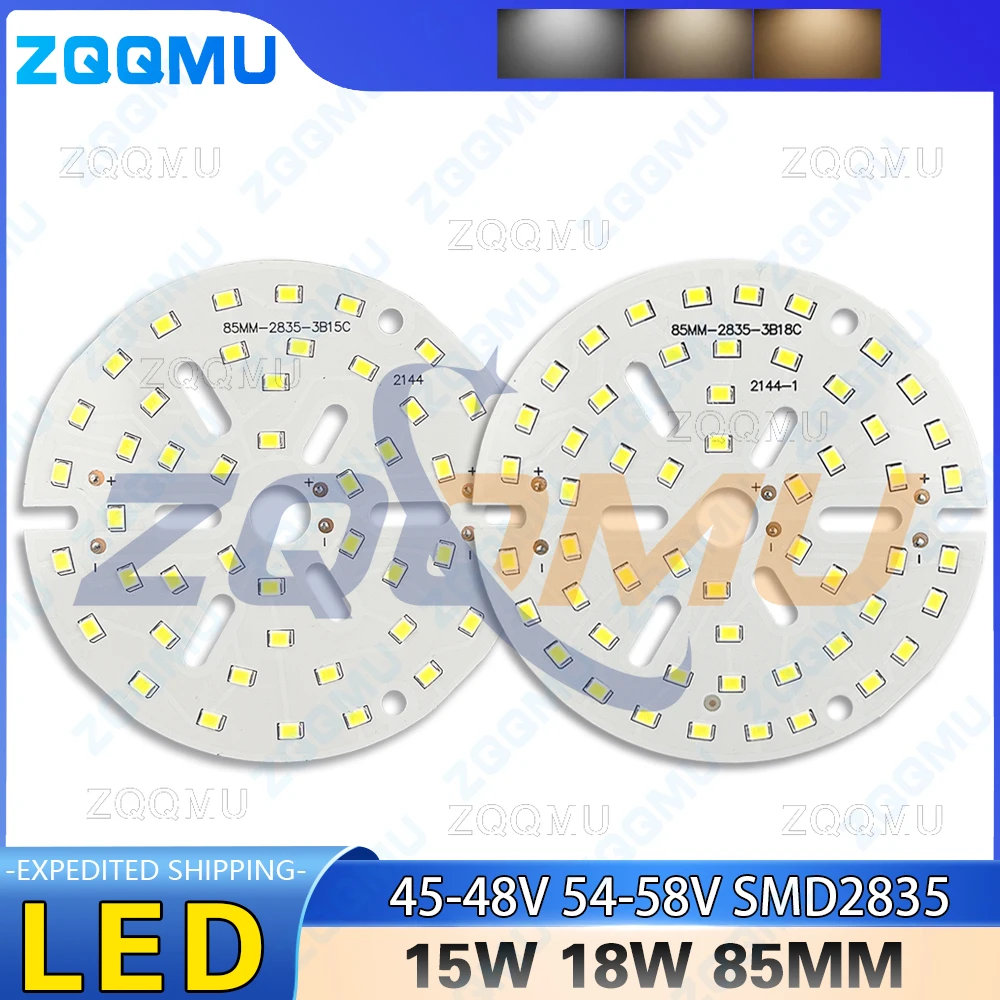 

5PCS 18W 54-58V 54-85V LED SMD 5730 Chip 85MM Round Light Source Plate for LED Downlights Bulb High Brightness Lamp Module
