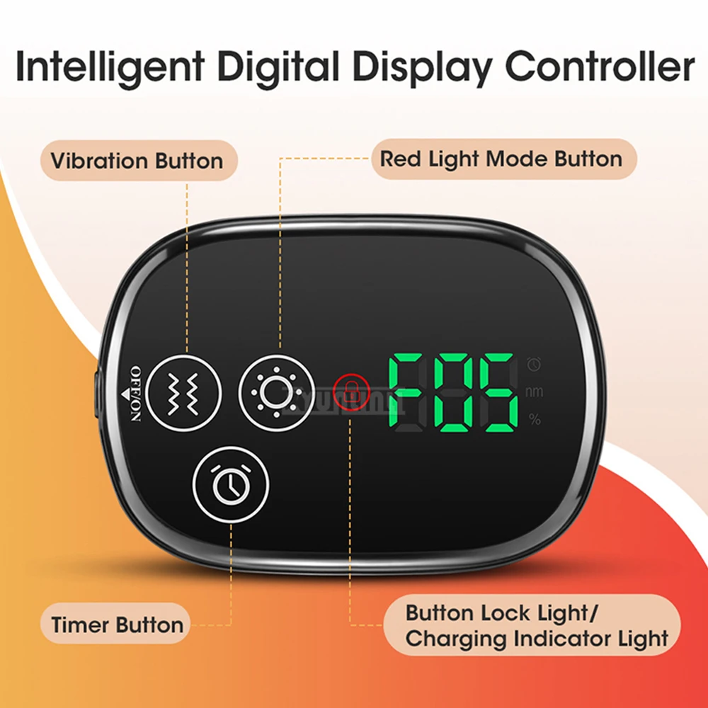 الضوء الأحمر وسادة الركبة 660 850 الأشعة تحت الحمراء حبيبات مصباح مستديرة متفاوتة الأحجام العلاج الطبيعي الساخن ضغط تدليك للمفاصل #1