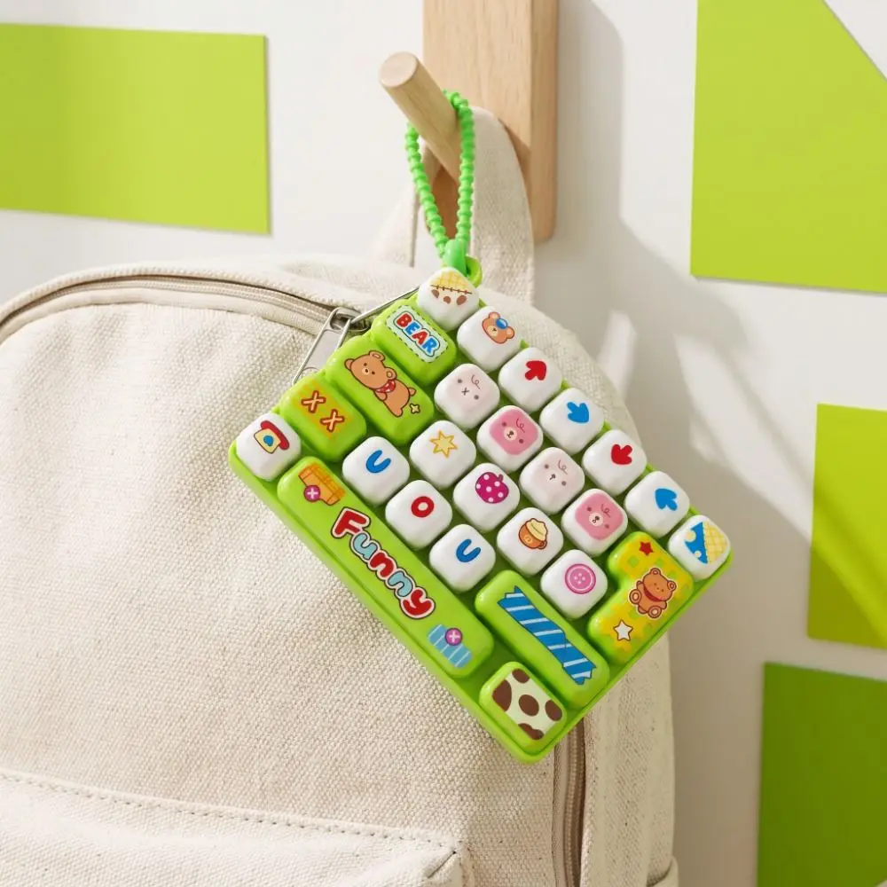 Creative Cute 26-Key Keycap Clicker Candy Color Plastic Keyboard Keychain Simulation Keyboard Fidget Keychain Gift