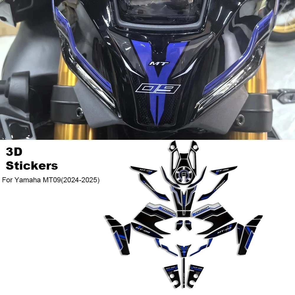 

For Yamaha MT-09 MT09 MT 09 SP 2024-2025 Motorcycle Fuel Tank Stickers 3M Stripe Decals Accessories Waterproof