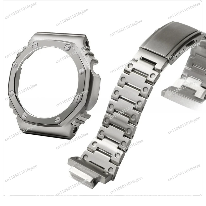 For GA-2100/2110/B Watch Modification Titanium Alloy Case Strap Accessories Steel Strap Sport Model