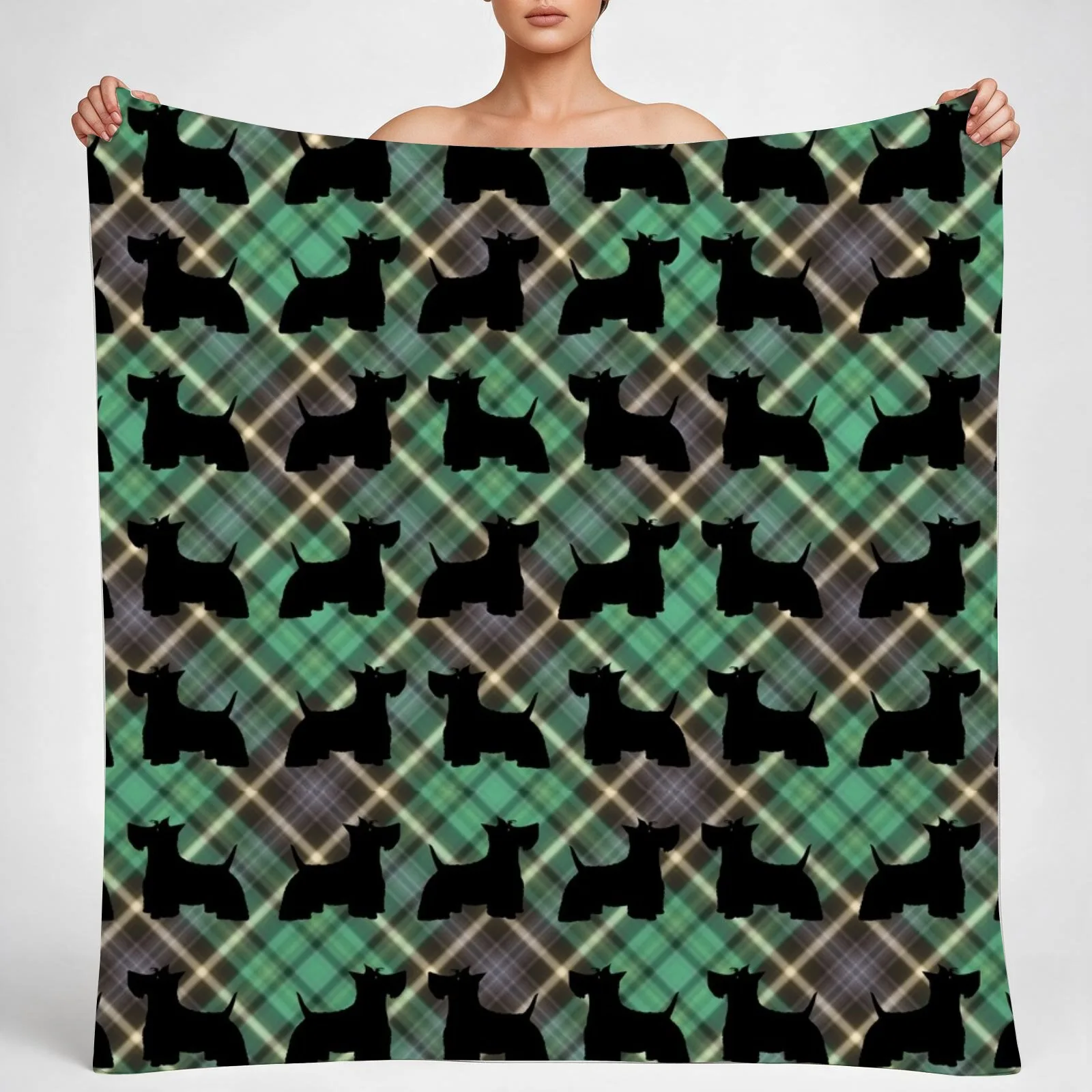Scottish Terrier Throw Blanket couch cozy soft plush fuzzy picnic outdoor blanket