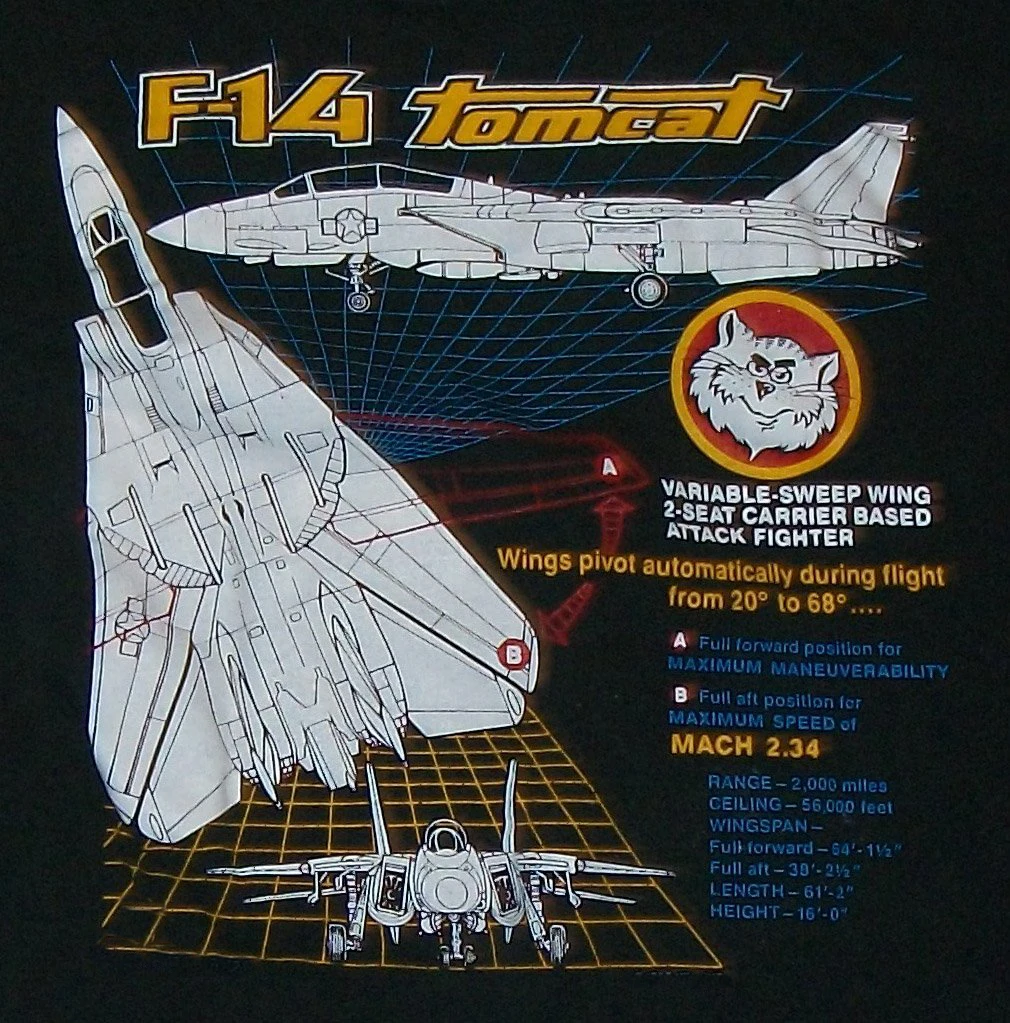 Vintage  Naval F-14 Tomcat Fighter T Shirt. New 100% Cotton Short Sleeve O-Neck T-shirt Casual Clothing Mens Top