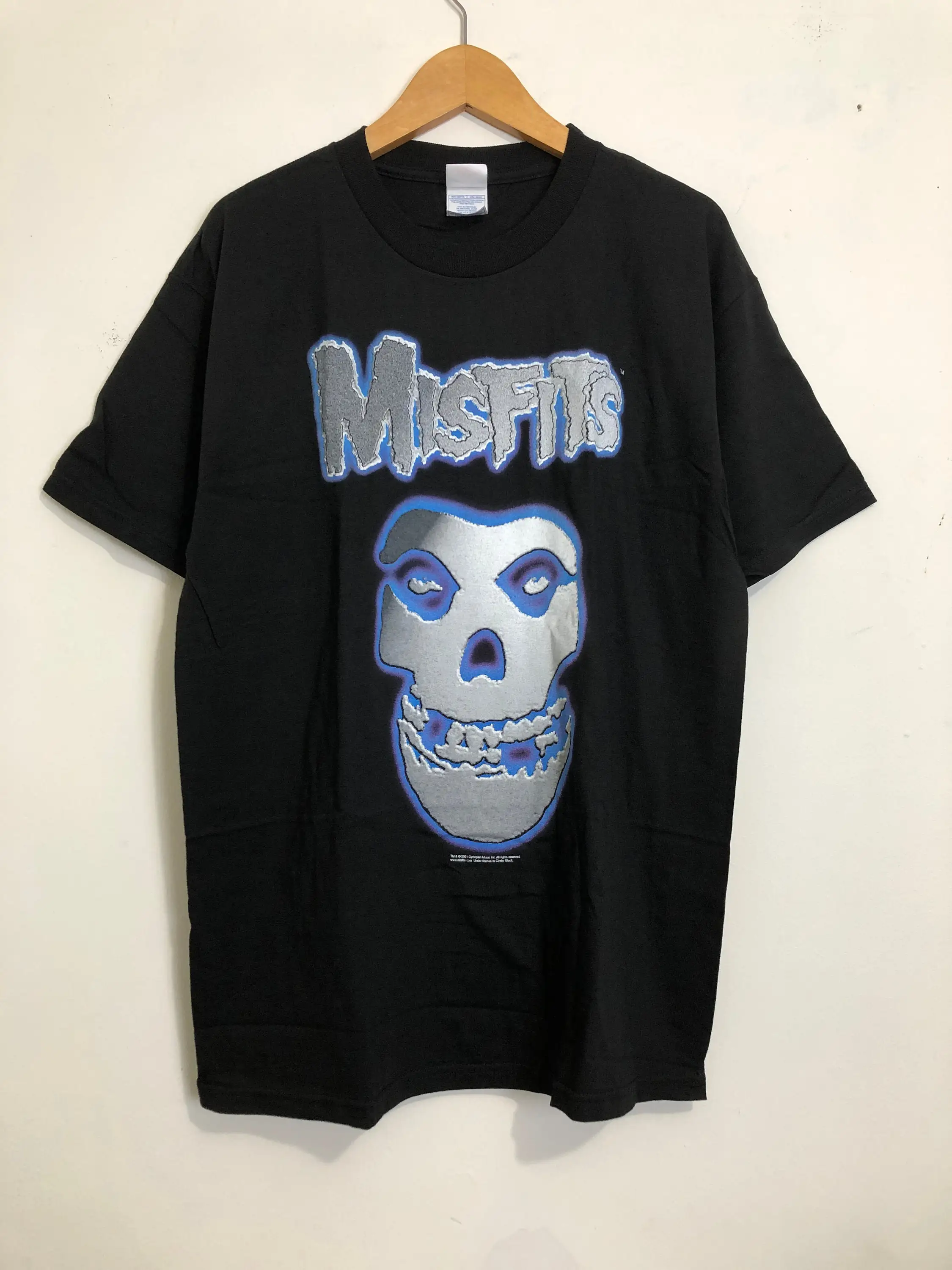 

Винтажная хромированная футболка Misfits Nos 2001 с черепом