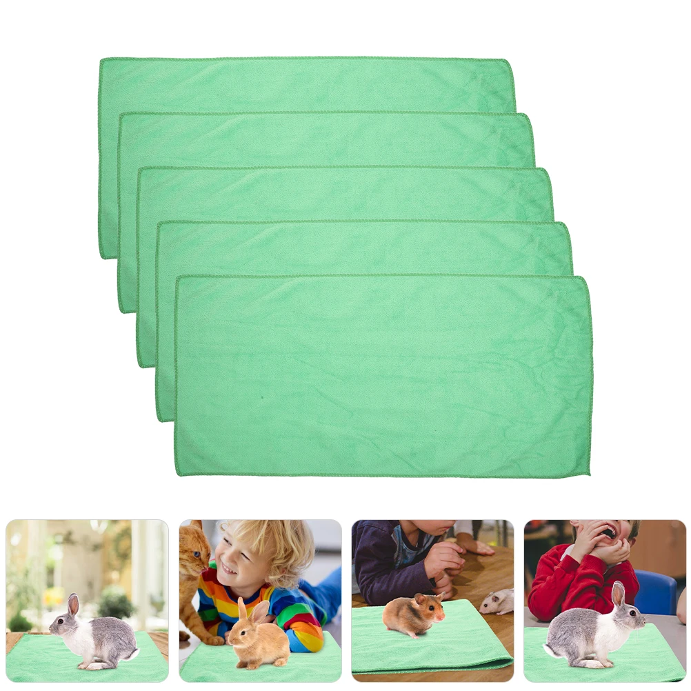 

5 Pcs Sleeping Pad Pet Blanket Guinea Pig Fiber Small Animal Bedding Mats