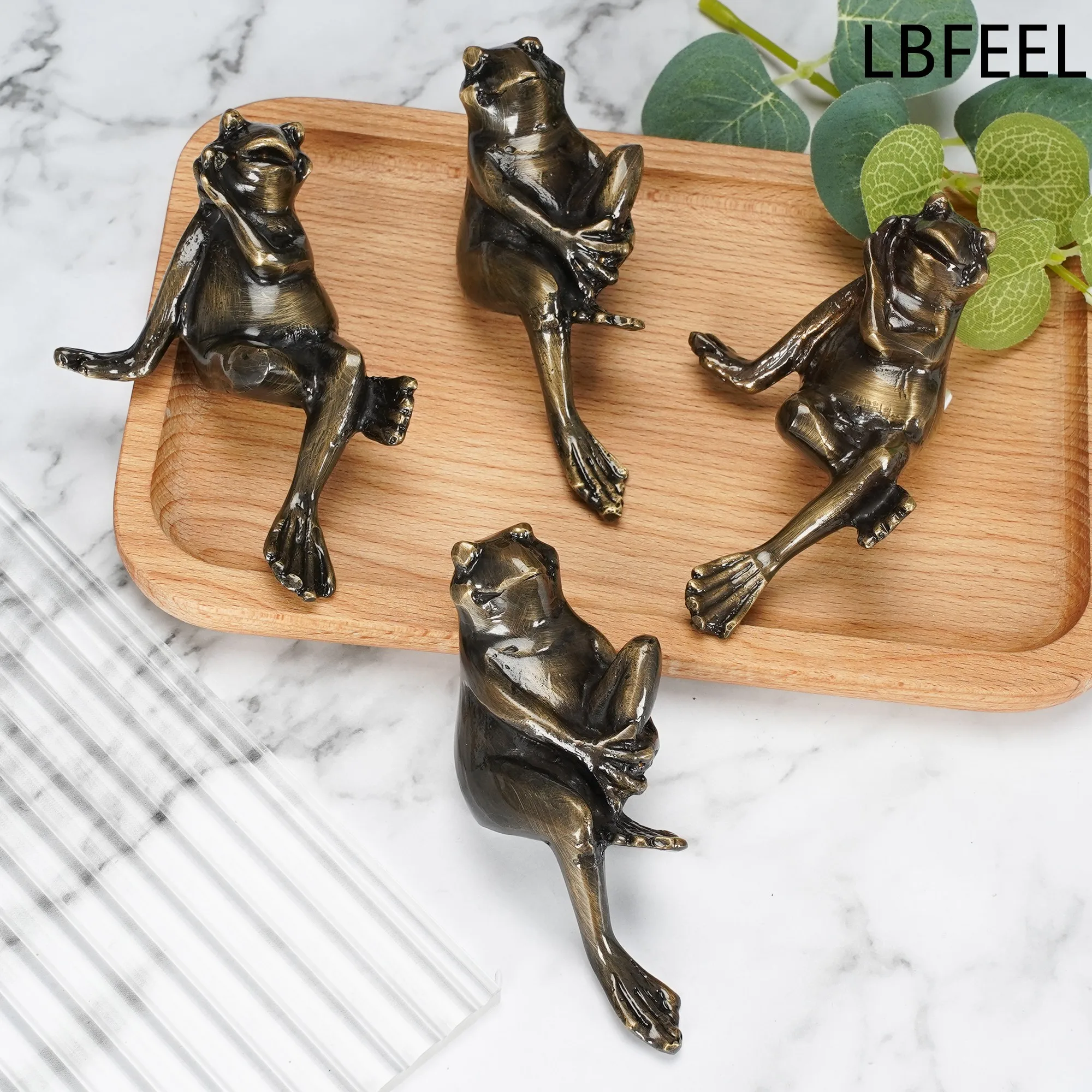 Frog Brass Cabinet Door Knobs Home Decor Antique Bronze Dresser Knobs Unique Furniture Handles Retro Animal Drawer Handle LBFEEL