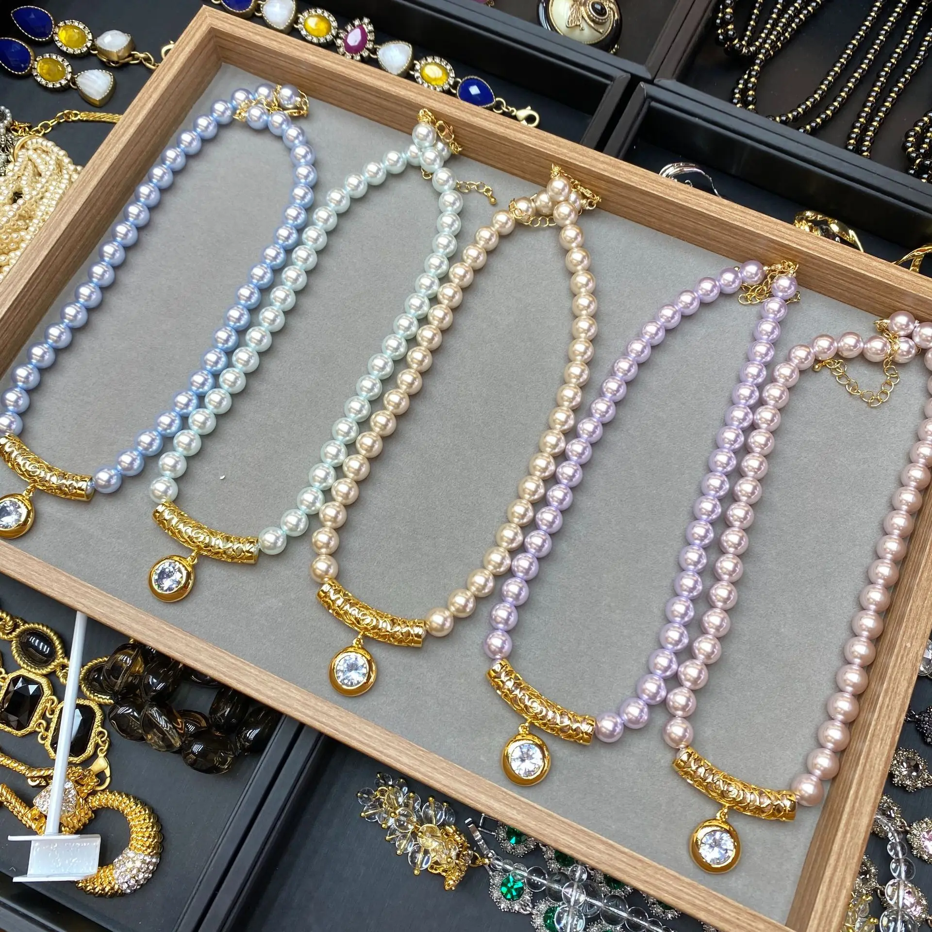 

Женское ожерелье из жемчуга 10 мм, новинка весна-лето 2026