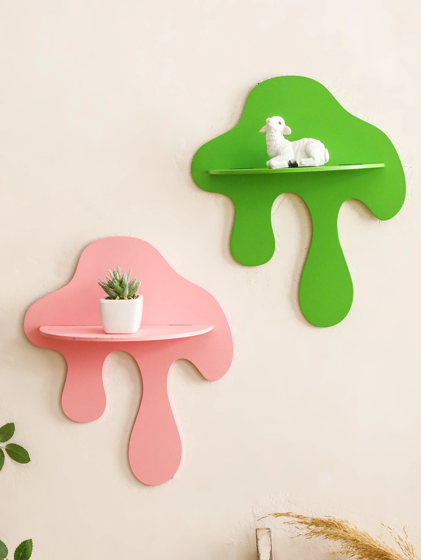 Niedliches Kirschförmiges Wandregal Holz-Aufbewahrungsorganizer Schwebende Regale Kreative Boho-Heimdekoration für Wohnzimmer Schlafzimmer & Kinderzimmer – Detail 34
