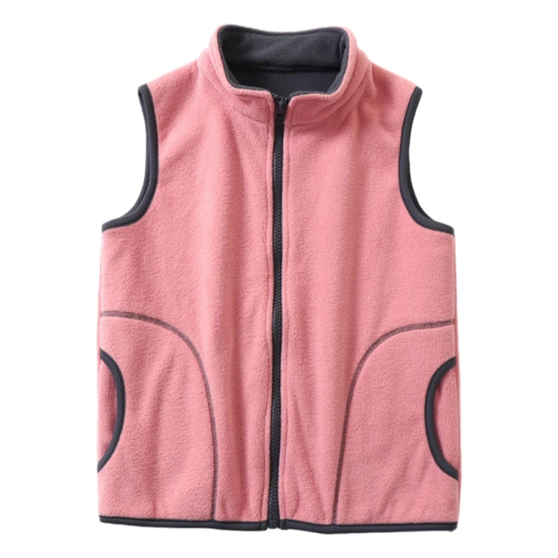 3-10 Years Winter Warm Teenager Outwear Waistcoats Sleeveless Jackets Children\'s Vest For Boy Girl Polar Fleece Baby Kid Vest