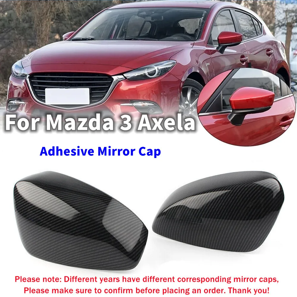 

2PCS For Mazda 3 Axela 2014-2023 Rearview Side Mirror Cover Wing Cap Exterior Door Rear View Trim Car Decoration Accessories