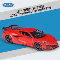 WELLY 1:24 2023 Corvette Z06 Alloy car model toy