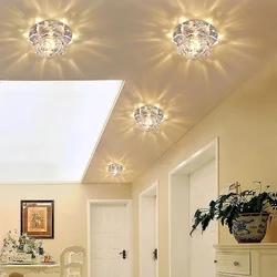 LED crystal ceiling light living room decoration corridor aisle ceiling light embedded downlight