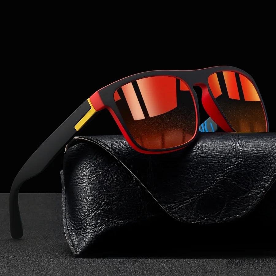 Fashion square UV400 Sunglasses Men Women Driving   Fishing  Colorful Trendy Lightweight Outdoor Goggles