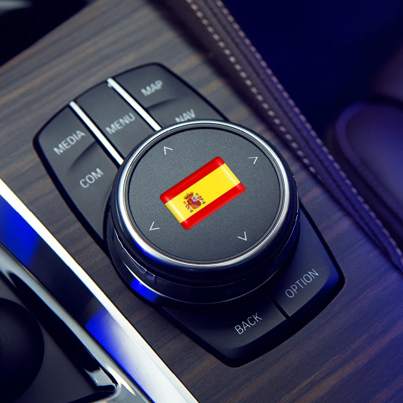 에폭시 스페인 국기 스티커, 자동차 인테리어 장식 데칼, 혼다 아우디 BMW 기아 닛산 도요타 폭스바겐 르노 배지 1, 10 개, 20 개