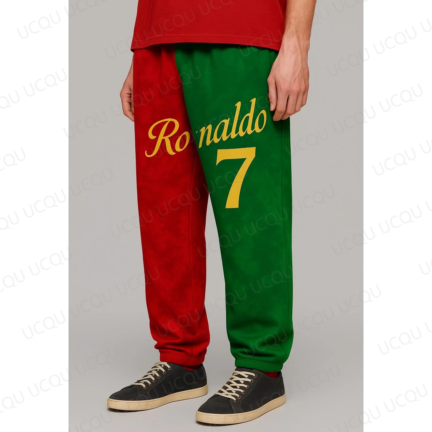 

Ronaldo 7 GOAT Legend Cuffed Jogger Pants, Football-Inspired Sports Sweatpants and Soft Lounge Bottoms for Men Trendy Casual
