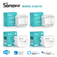 SONOFF MINIR3 S-MATE Mini Smart Switch 16A No Neutral Wire Required Works With Ewelink App Voice Control Alexa Google Home Alice