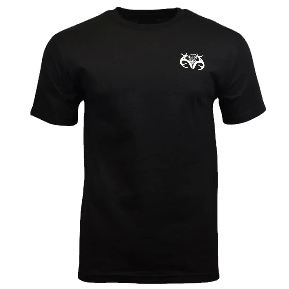 Fashion American Flag Deer Hunting Buck Horn T-Shirt. Summer Cotton Short Sleeve O-Neck Mens T Shirt New S-3XL