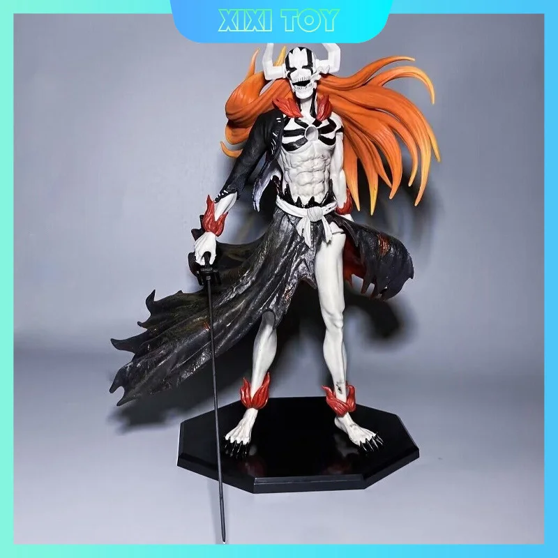 New 33cm Bleach Kurosaki Ichigo Hollowfication Form Anime Action Figure Pvc Statue Collectible Desktop Toy Ornament Model Gift