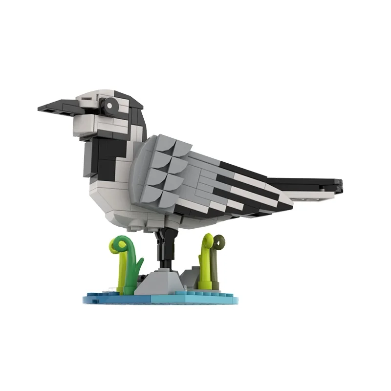 157 Uds. MOC Wagtail blanco modelo creado bloques de construcción montar DIY ladrillo creativo regalo de Navidad juguetes cumpleaños