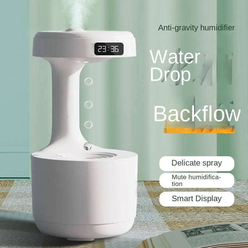 Anti-gravity Humidifier Water Drop Backflow Aromatherapy Machine 800ML Office Bedroom Heavy Fog Household Spray Mist Maker