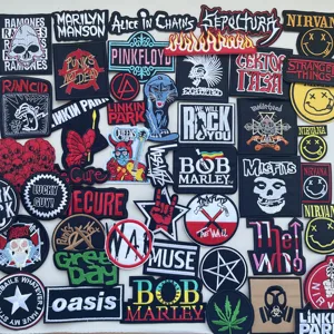 Musik / Patch Macan Tutul Patch Setrika untuk Pakaian Lencana Patch Jantung Hippie Jaket Perekat Jahit Applique Stiker DIY 10 patch musik penjualan terbaik - №