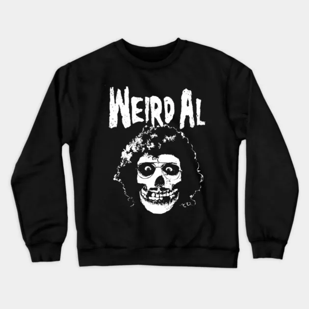 

Autumn and Winter Style Weird Al Tribute Sweatshirt, "Skull - Themed Weird Al" Graphic for A Trendy Look