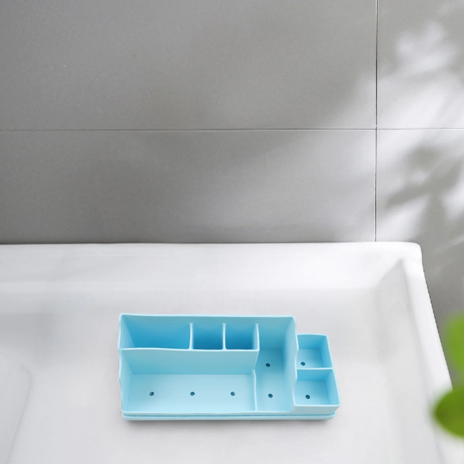 

Необходимый органайзер Органайзер для ванной комнаты Туалетный столик для ванной комнаты Управление беспорядками Легкий доступ Дизайн Элегантный Эстетический для ванной комнаты