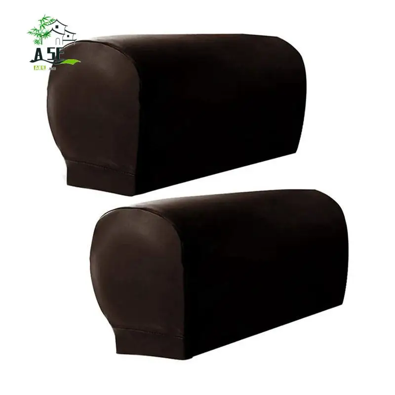 

A05E-чехлы на стулья, 2 шт., чехол на подлокотник, ультра толстый и мягкий эластичный чехол из искусственной кожи для кресел, диванов, стульев