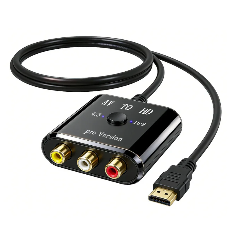RCA AV To HDMI-compatible Converter AV/CVSB L/R Video Box 4:3 /16:9