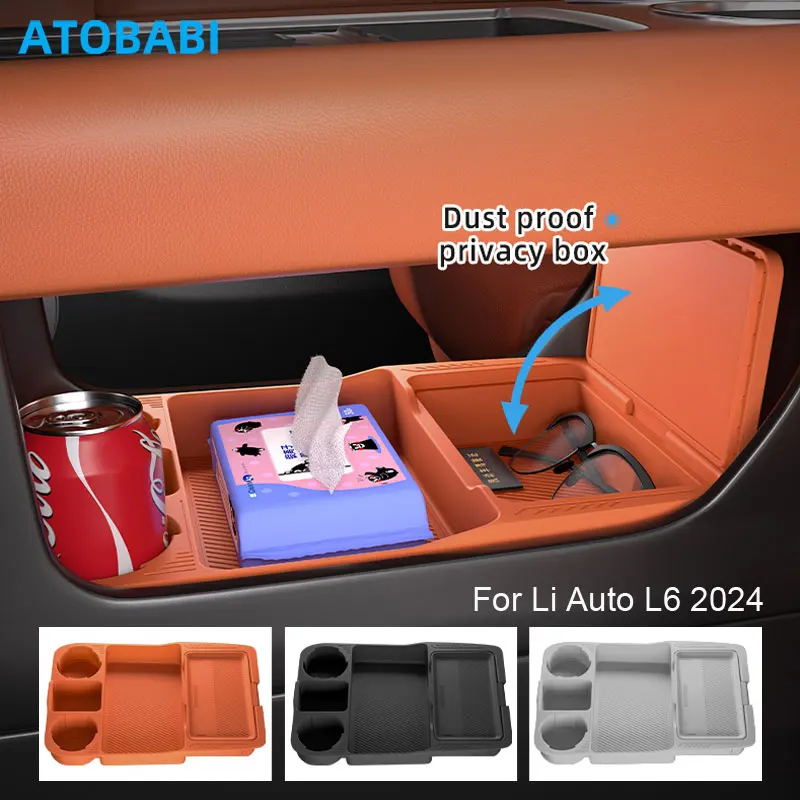

Ящик для хранения Li Auto L6 2024 2025 Lixiang идеальный автомобильный Стайлинг под слоем центрального управления, органайзер для подлокотника, силиконовый ящик для хранения
