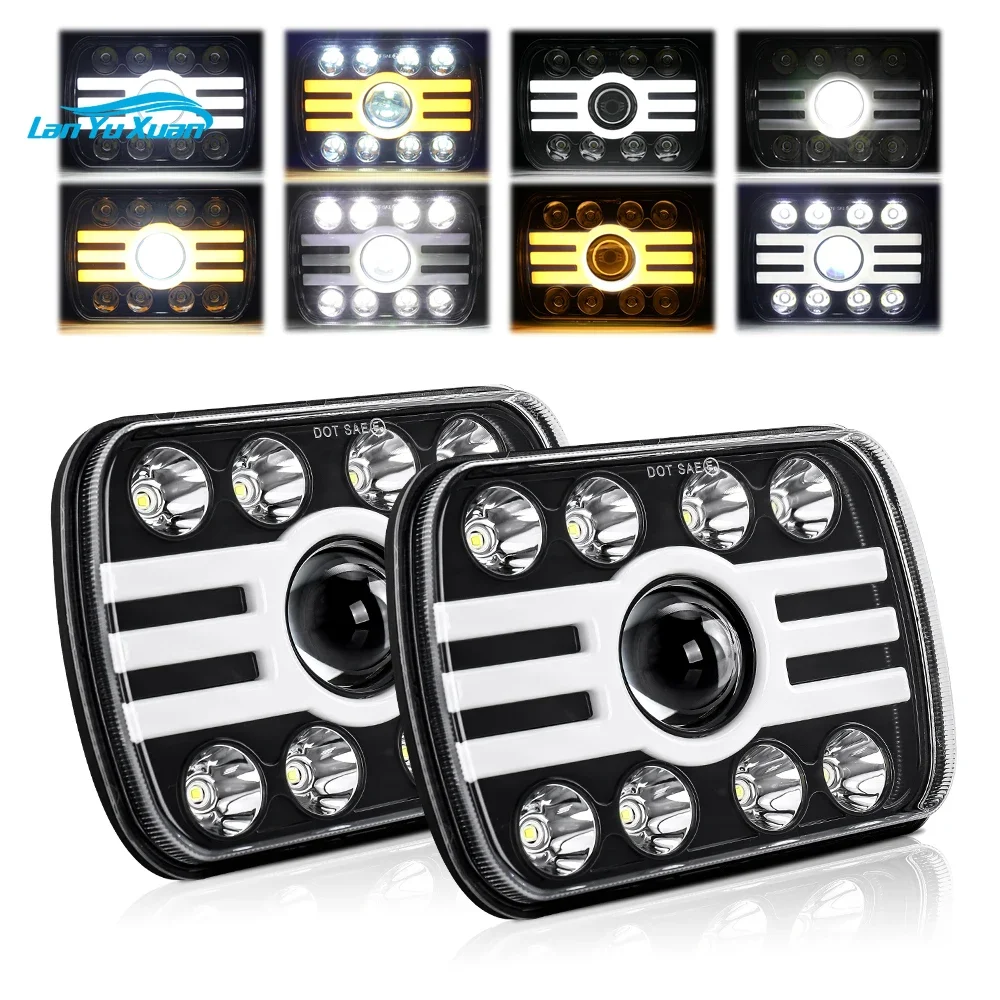 

DOT Emark Approved high low beam Foglights 6X7'' Led Driving Light 5X7'' 7 Inch Rectangle Led Headlights for Offroad