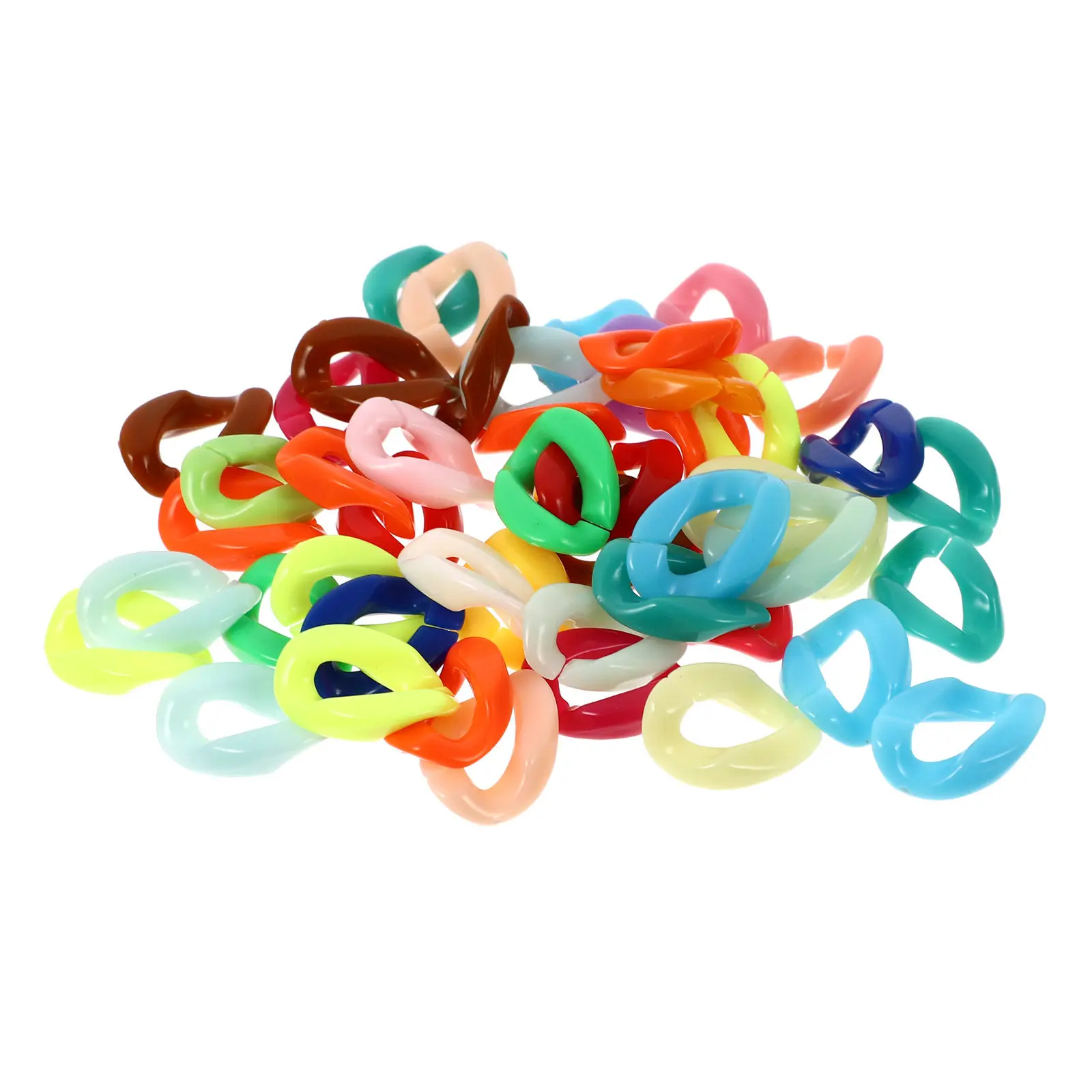 

150Pcs Acrylic Buckle Connecting Rings DIY Craft Jewelry Making Accessories for Phone Chain Bracelet Keychain Handbag