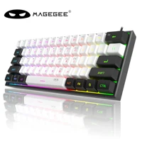 MageGee TS91 60% teclado compacto con cable 61 teclas teclado de membrana con retroiluminación RGB para Windows PC Oficina ordenador portátil